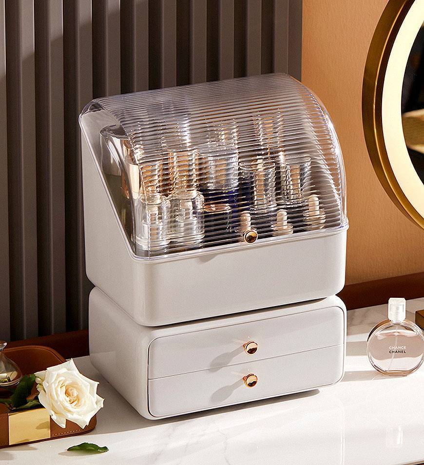 Large Capacity Cosmetics Storage Box with Drawer