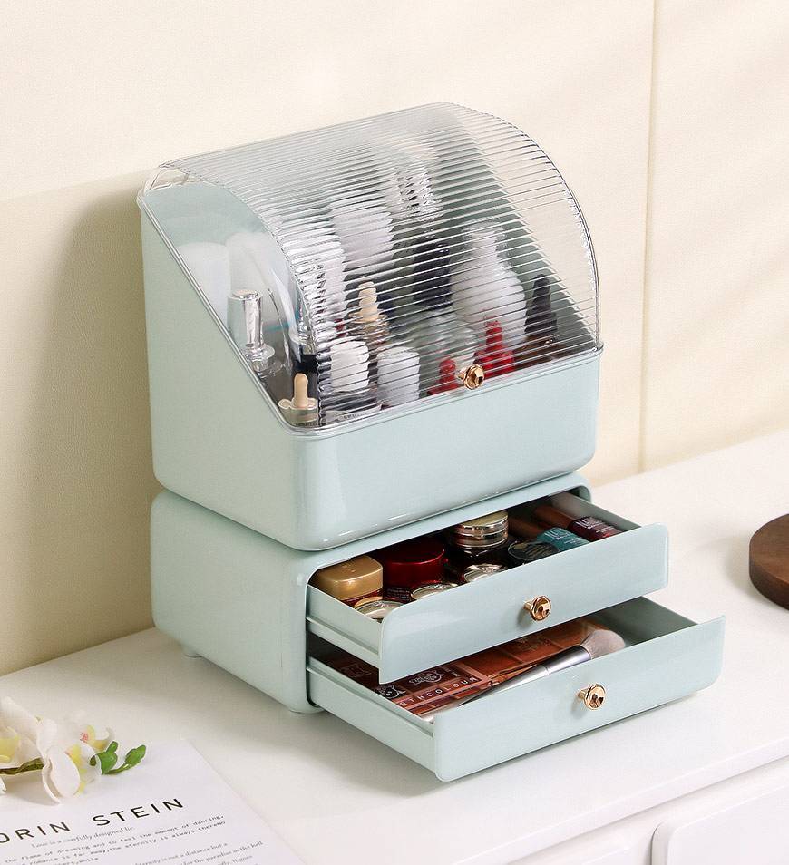 Large Capacity Cosmetics Storage Box with Drawer