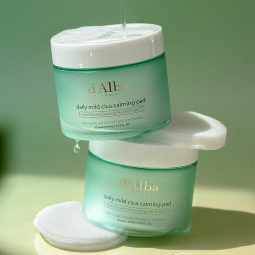 d'Alba Daily Mild Cica Calming Pad 165ml (50ea) - Berry Purple