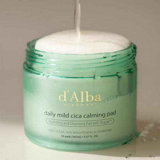 d'Alba Daily Mild Cica Calming Pad 165ml (50ea) - Berry Purple