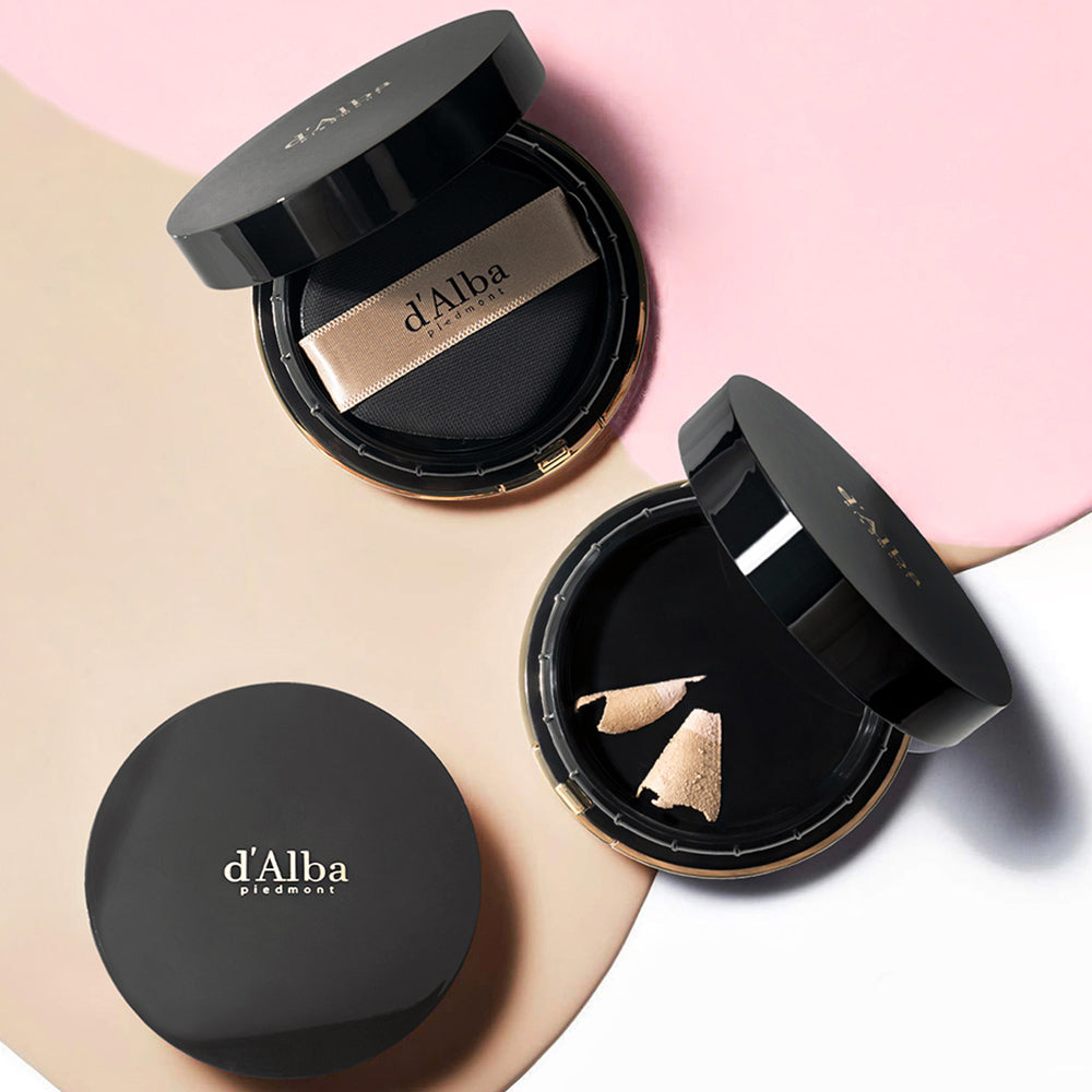 d'Alba Skin Fit Grinding Serum Cover Pact 20g+20g(refill) SPF50+/PA++++ - Berry Purple