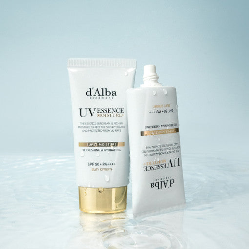 d'Alba Vegan Super Moisture Essence Sun Cream SPF 50+ PA++++ 50ml - Berry Purple