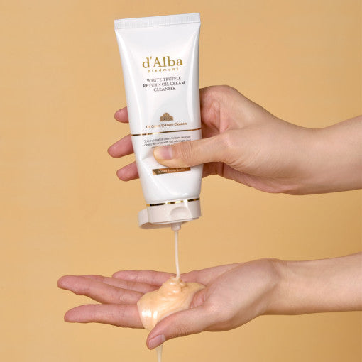 d'Alba White Truffle Return Oil Cream Cleanser (Tube) 100ml X 2ea - Berry Purple