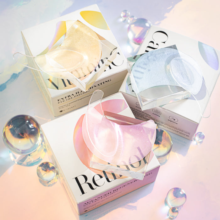 K-SECRET Eye Gel Patches Set (RETINOL + VITAMIN C + CAFFEINE) 60ea/102g*3 - Berry Purple