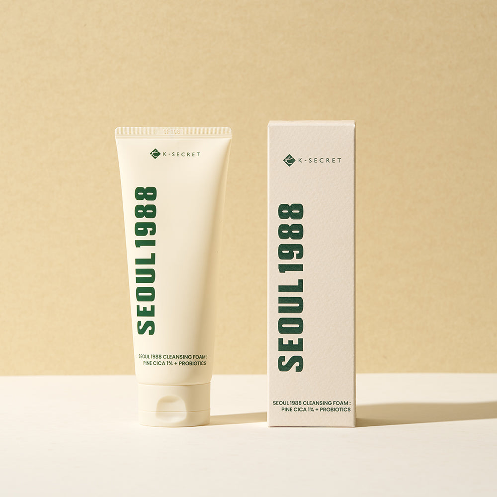 K-SECRET SEOUL 1988 Cleansing Foam : Pine Cica 1% + Probiotics 150ml - Berry Purple