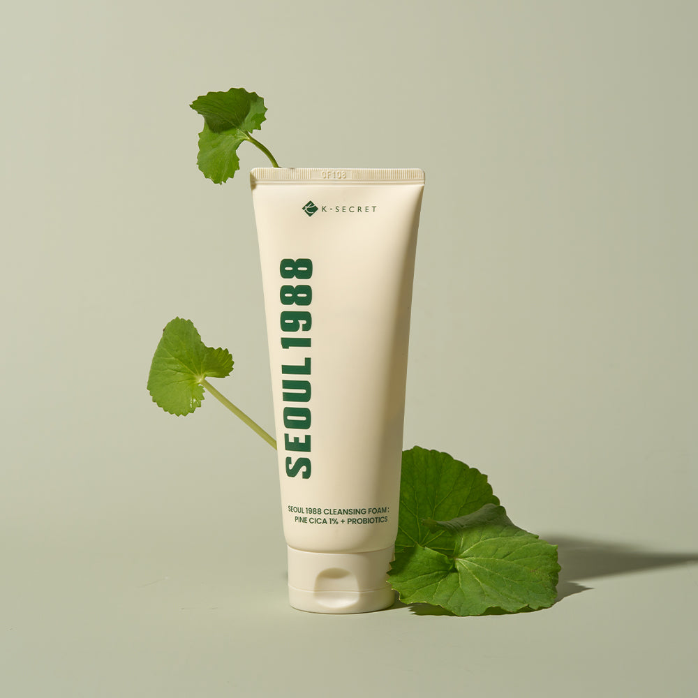 K-SECRET SEOUL 1988 Cleansing Foam : Pine Cica 1% + Probiotics 150ml - Berry Purple