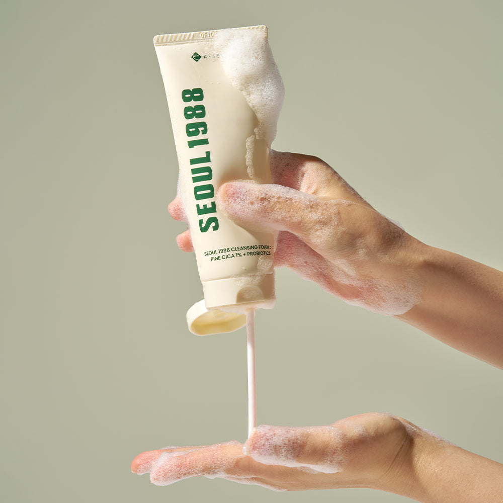 K-SECRET SEOUL 1988 Cleansing Foam : Pine Cica 1% + Probiotics 150ml - Berry Purple