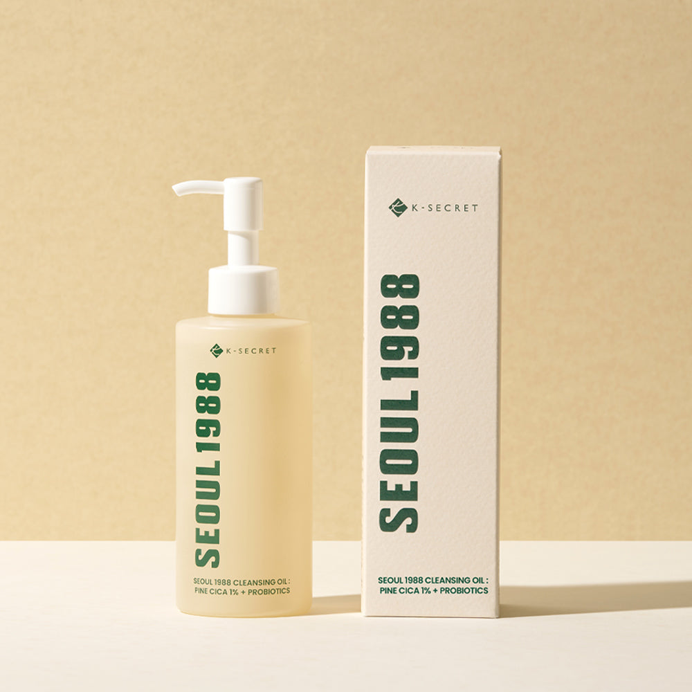 K-SECRET SEOUL 1988 Cleansing Oil : Pine Cica 1% + Probiotics 200ml - Berry Purple