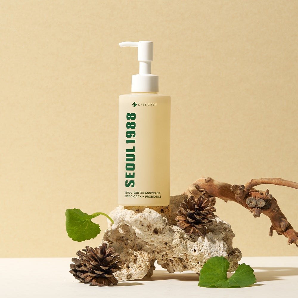 K-SECRET SEOUL 1988 Cleansing Oil : Pine Cica 1% + Probiotics 200ml - Berry Purple