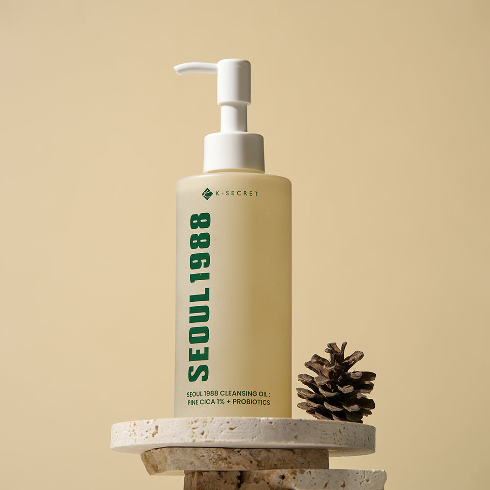 K-SECRET SEOUL 1988 Cleansing Oil : Pine Cica 1% + Probiotics 200ml - Berry Purple