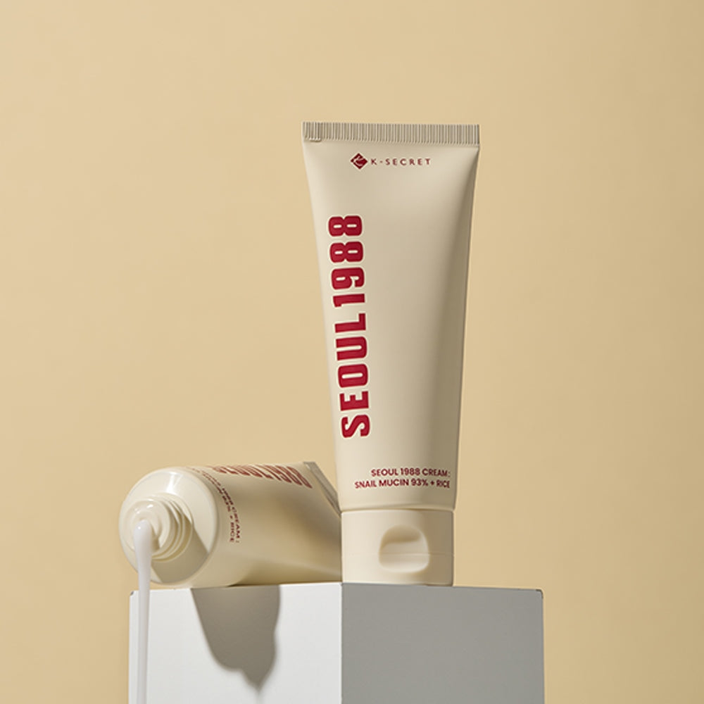 K-SECRET SEOUL 1988 Cream : Snail Mucin 93% + Rice 100ml - Berry Purple