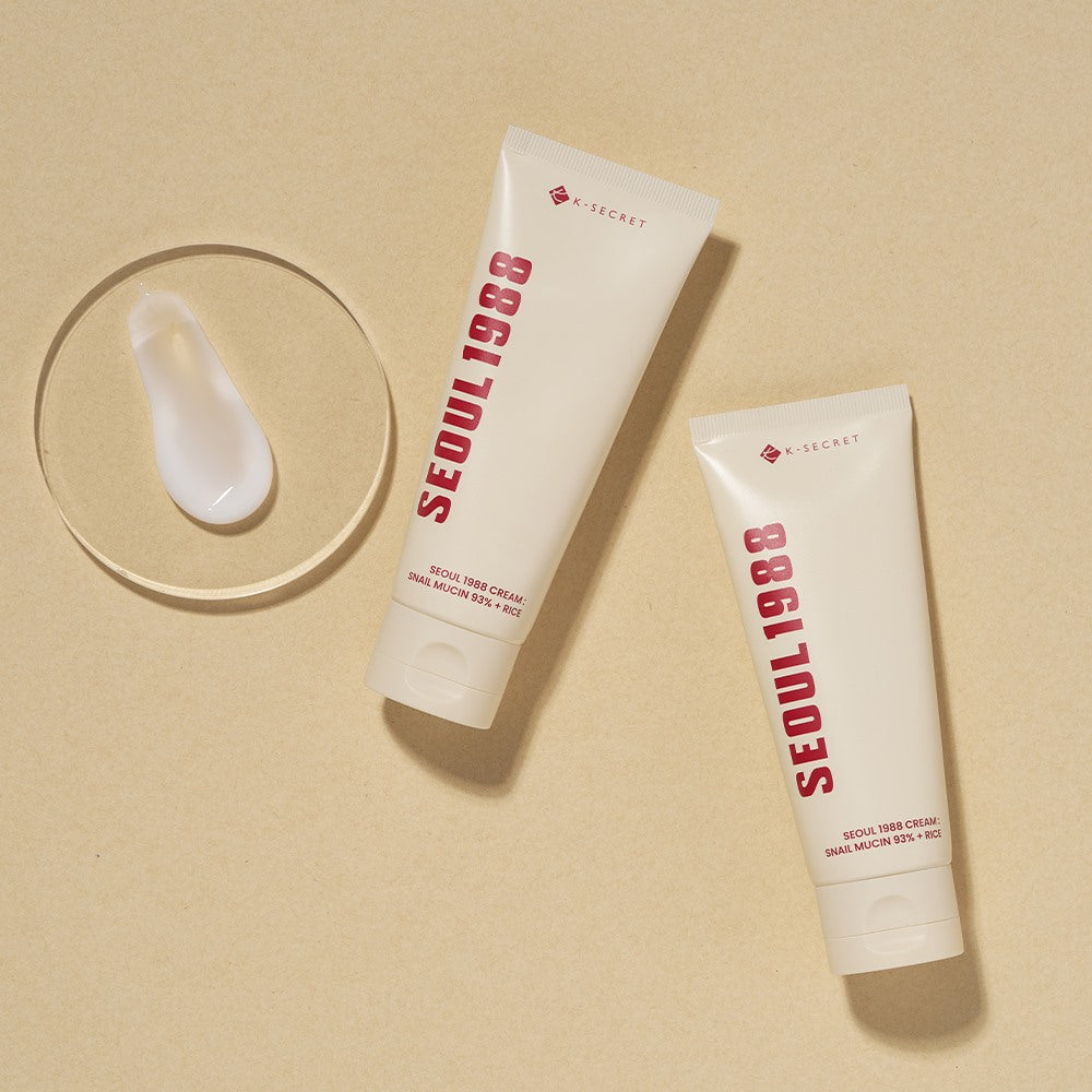 K-SECRET SEOUL 1988 Cream : Snail Mucin 93% + Rice 100ml - Berry Purple