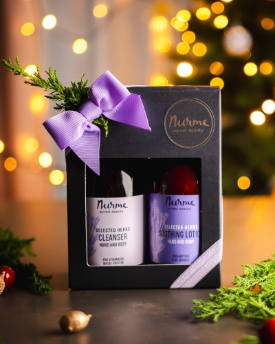 Natural Body Care Gift Set “Enchanting Lavender” - Berry Purple 