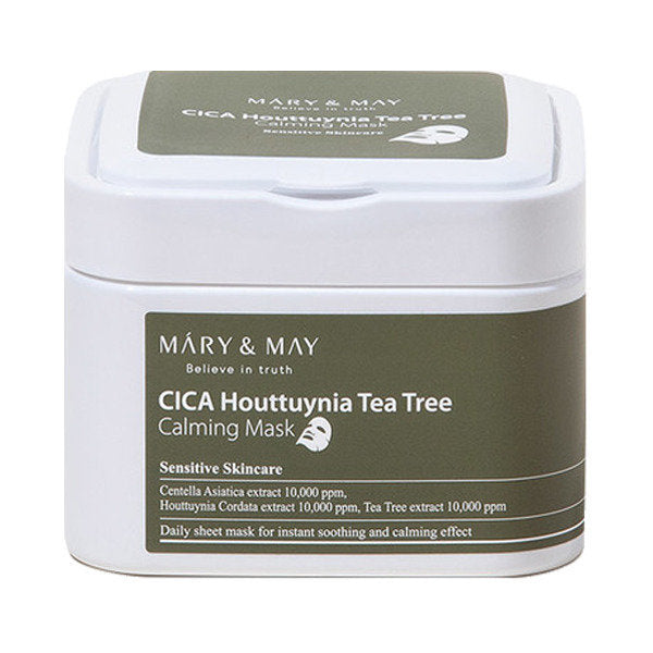[MARY & MAY] CICA Houttuynia Tea Tree Calming Mask Sheets 30 Sheets - Berry Purple 