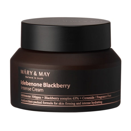 [MARY & MAY] Idebenone + Blackberry Complex Intensive Total Care Cream 70ml - Berry Purple 