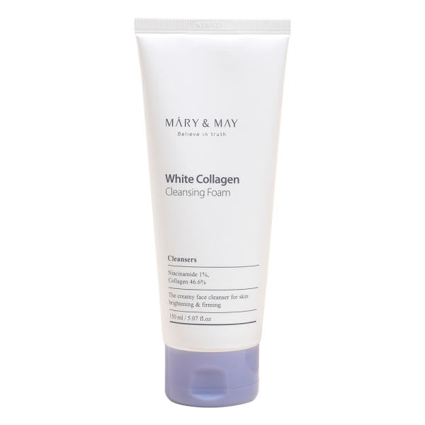 [MARY & MAY] White Collagen Cleansing Foam 150ml - Berry Purple 