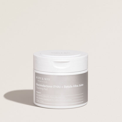 [MARY & MAY] Gluconolactone (PHA)+Betula Alba Juice Cleansing Pad 270ml (70 Pads) - Berry Purple 