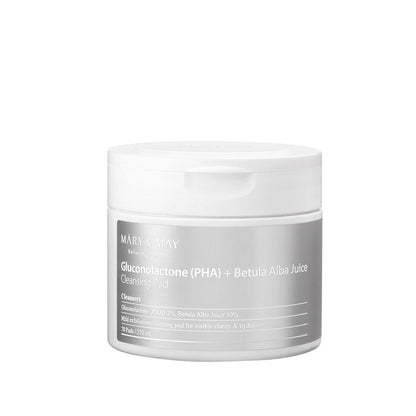 [MARY & MAY] Gluconolactone (PHA)+Betula Alba Juice Cleansing Pad 270ml (70 Pads) - Berry Purple 
