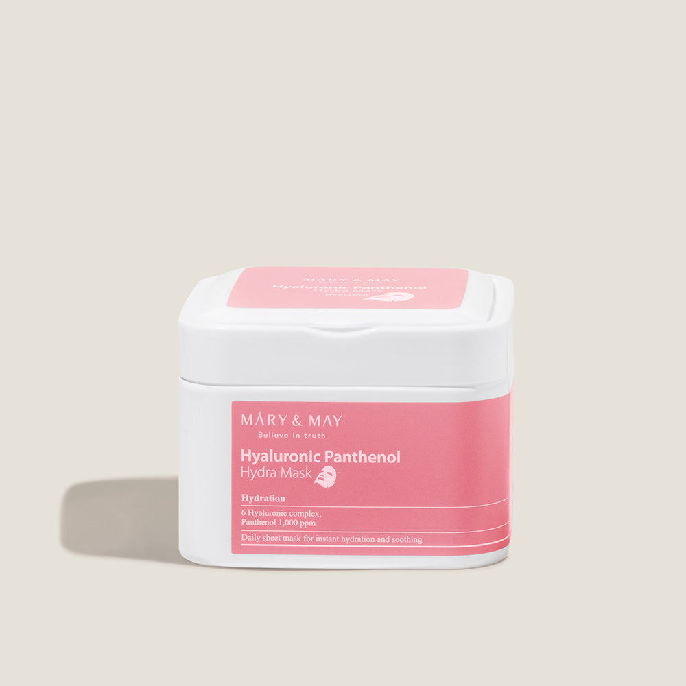 [MARY & MAY] Hyaluronic Panthenol Hydra Mask 400g (30ea) - Berry Purple 