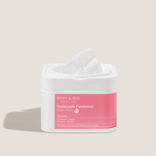 [MARY & MAY] Hyaluronic Panthenol Hydra Mask 400g (30ea) - Berry Purple 