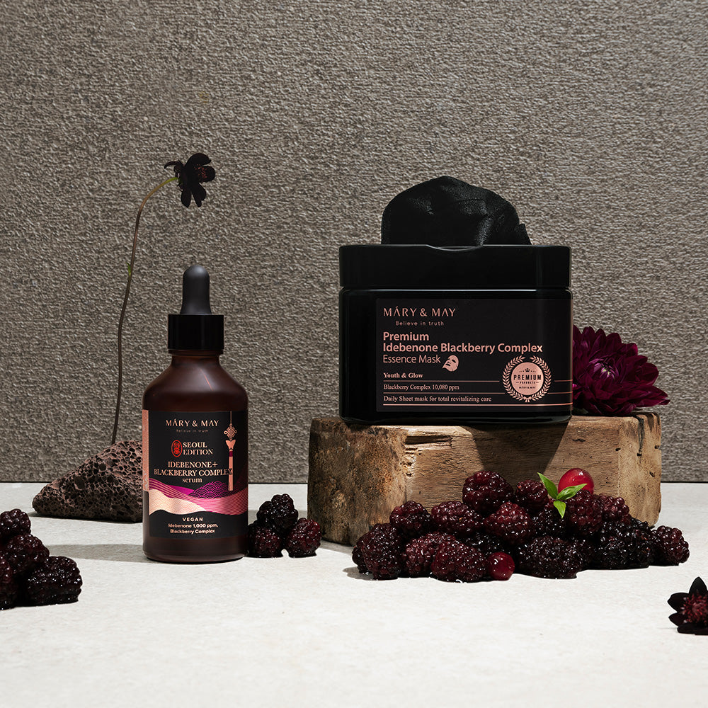 [MARY & MAY] Idebenone + Blackberry Complex Serum 80ml - Berry Purple 