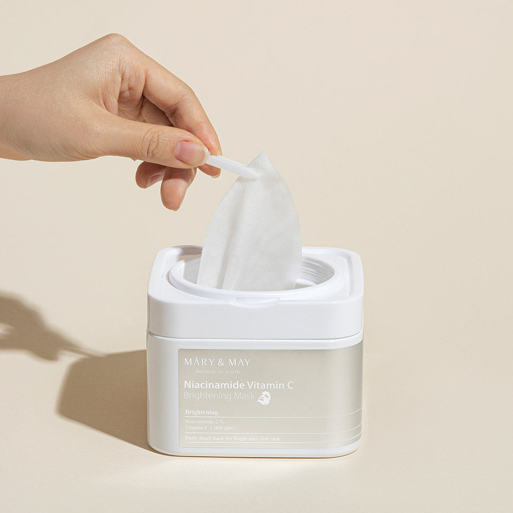 [MARY & MAY] Niacinamide Vitamin C Brightening Mask 400g (30ea) - Berry Purple 