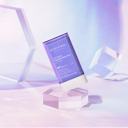 [MARY & MAY] Peptide Bakuchiol Sun Stick SPF50+ PA++++ 18g - Berry Purple 