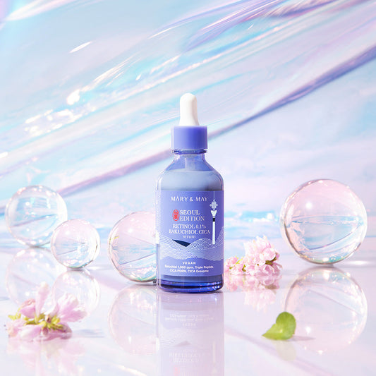 [MARY & MAY] Retinol 0.1% Bakuchiol Cica Serum 80ml - Berry Purple 