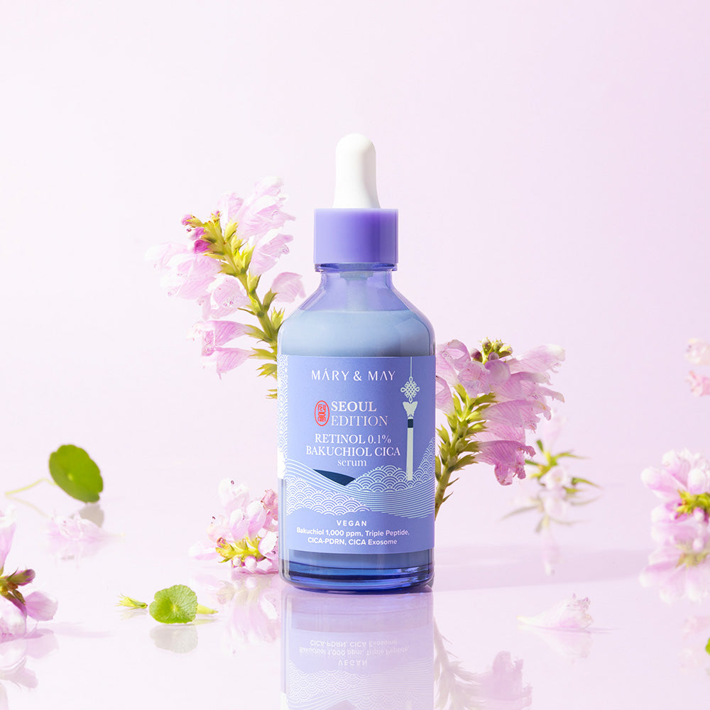 [MARY & MAY] Retinol 0.1% Bakuchiol Cica Serum 80ml - Berry Purple 