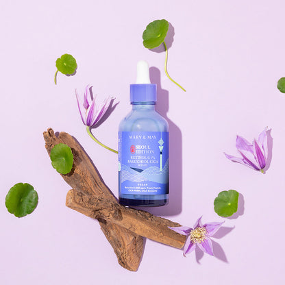 [MARY & MAY] Retinol 0.1% Bakuchiol Cica Serum 80ml - Berry Purple 