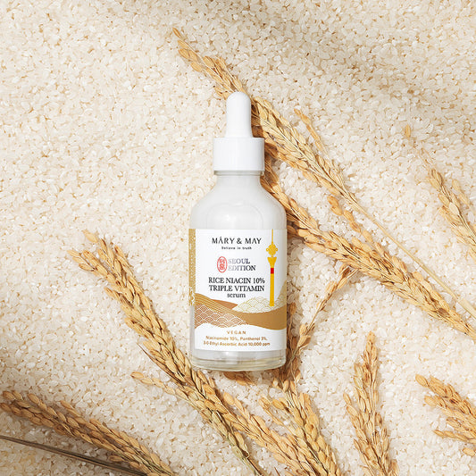 [MARY & MAY] Rice Niacin 10% Triple Vitamin Serum 80ml - Berry Purple 