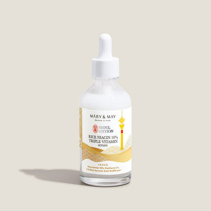 [MARY & MAY] Rice Niacin 10% Triple Vitamin Serum 80ml - Berry Purple 