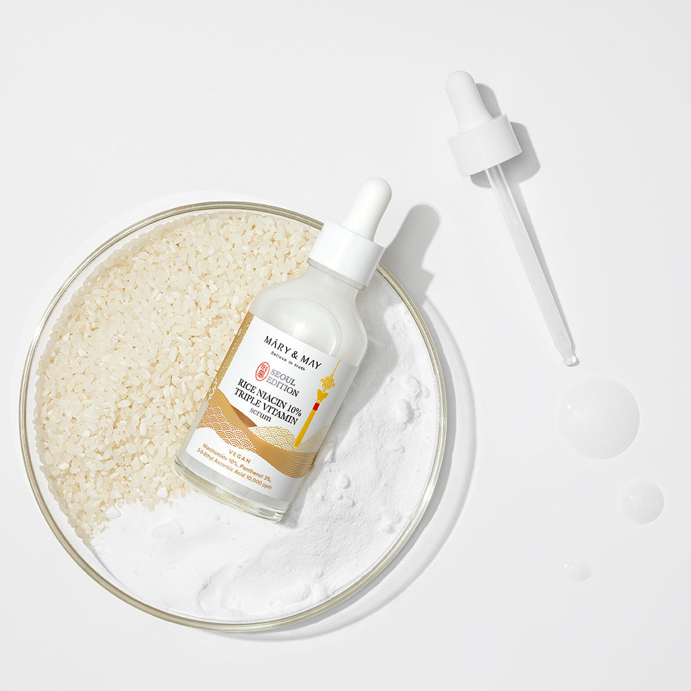 [MARY & MAY] Rice Niacin 10% Triple Vitamin Serum 80ml - Berry Purple 