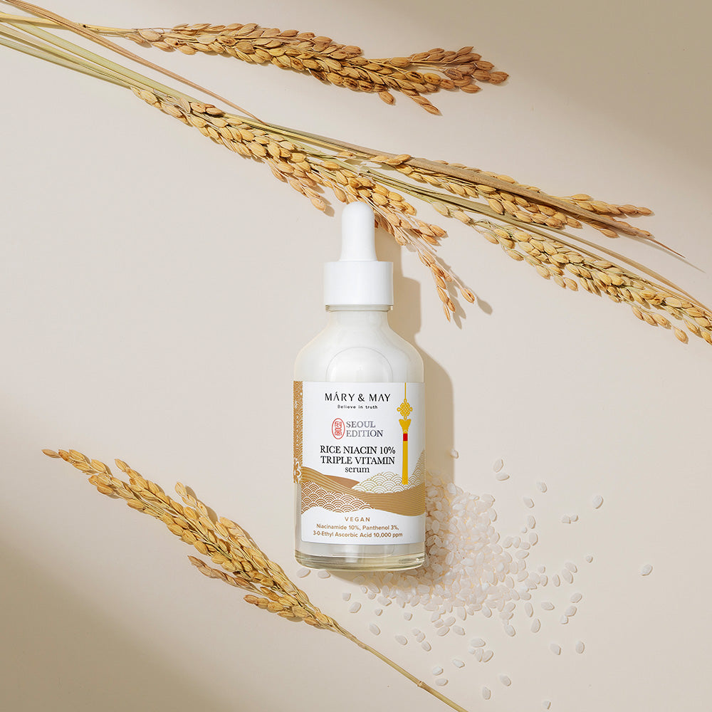 [MARY & MAY] Rice Niacin 10% Triple Vitamin Serum 80ml - Berry Purple 