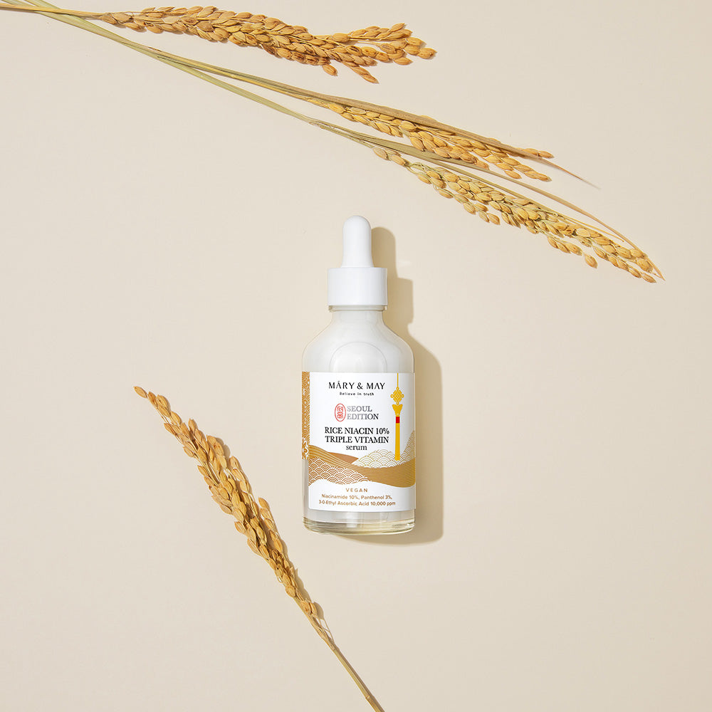 [MARY & MAY] Rice Niacin 10% Triple Vitamin Serum 80ml - Berry Purple 