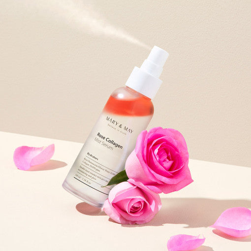 [MARY & MAY] Rose Collagen Mist Serum 100ml - Berry Purple 