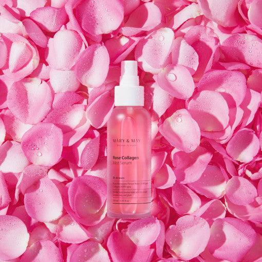[MARY & MAY] Rose Collagen Mist Serum 100ml - Berry Purple 