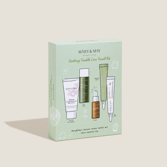 [MARY & MAY] Soothing Trouble Care Travel Kit (5pcs) - Berry Purple 