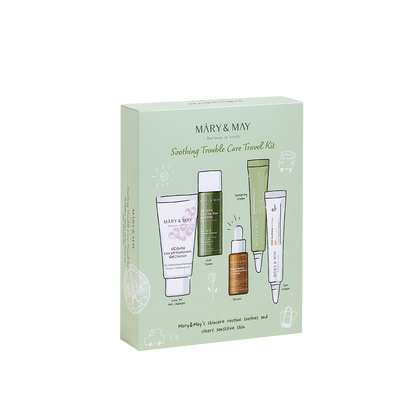 [MARY & MAY] Soothing Trouble Care Travel Kit (5pcs) - Berry Purple 