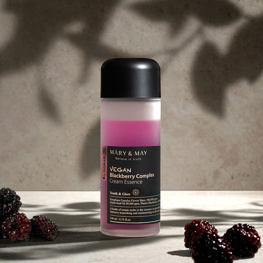 [MARY & MAY] Vegan Blackberry Complex Cream Essence 140ml - Berry Purple 