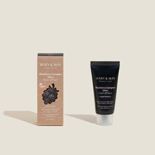 [MARY & MAY] Vegan Blackberry Complex Glow Wash off Pack 30g - Berry Purple 
