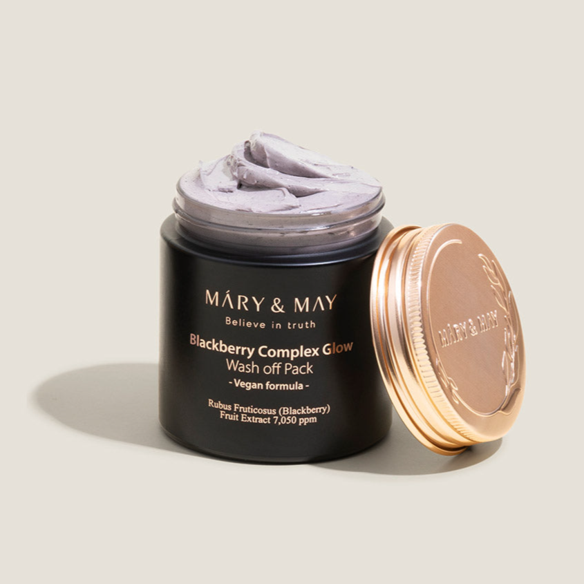 [MARY & MAY] Vegan Blackberry Complex Glow Washoff Pack 125g - Berry Purple 
