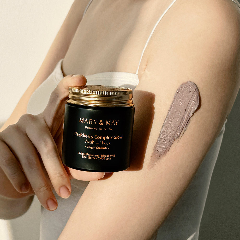 [MARY & MAY] Vegan Blackberry Complex Glow Washoff Pack 125g - Berry Purple 