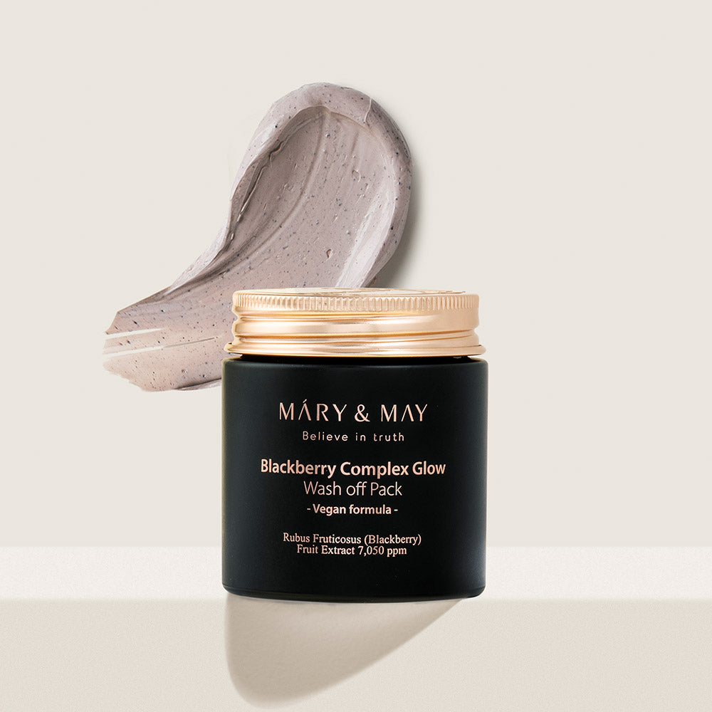 [MARY & MAY] Vegan Blackberry Complex Glow Washoff Pack 125g - Berry Purple 