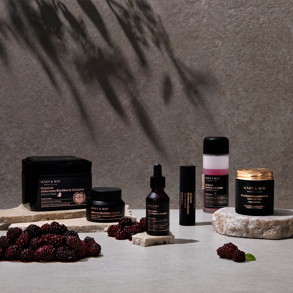 [MARY & MAY] Vegan Blackberry Complex Glow Washoff Pack 125g - Berry Purple 
