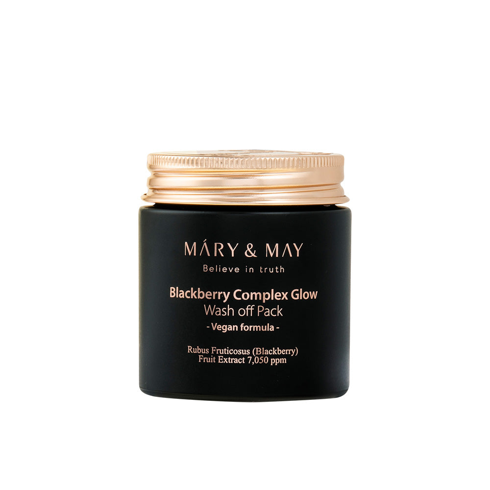 [MARY & MAY] Vegan Blackberry Complex Glow Washoff Pack 125g - Berry Purple 