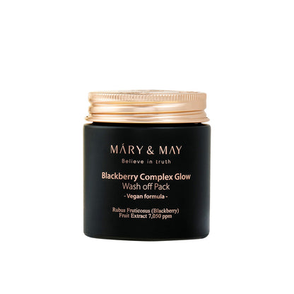 [MARY & MAY] Vegan Blackberry Complex Glow Washoff Pack 125g - Berry Purple 