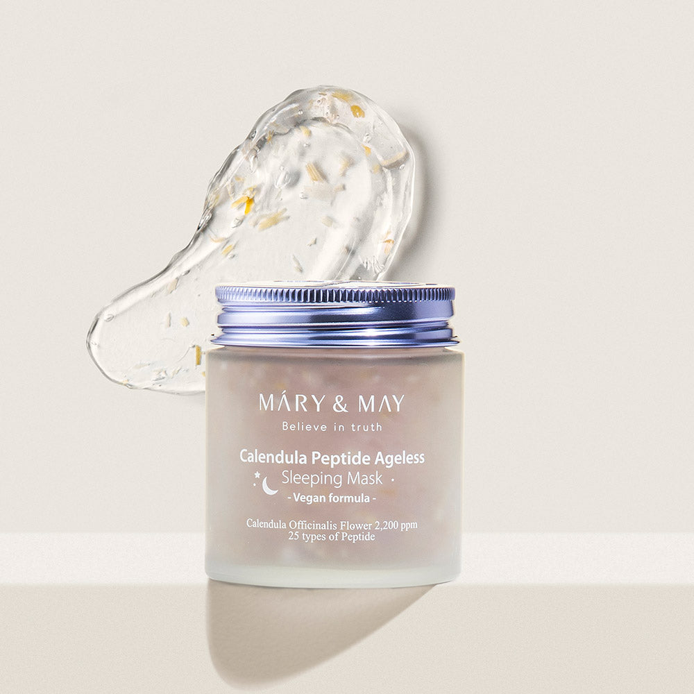 [MARY & MAY] Vegan Calendula Peptide Ageless Sleeping Mask 110g - Berry Purple 