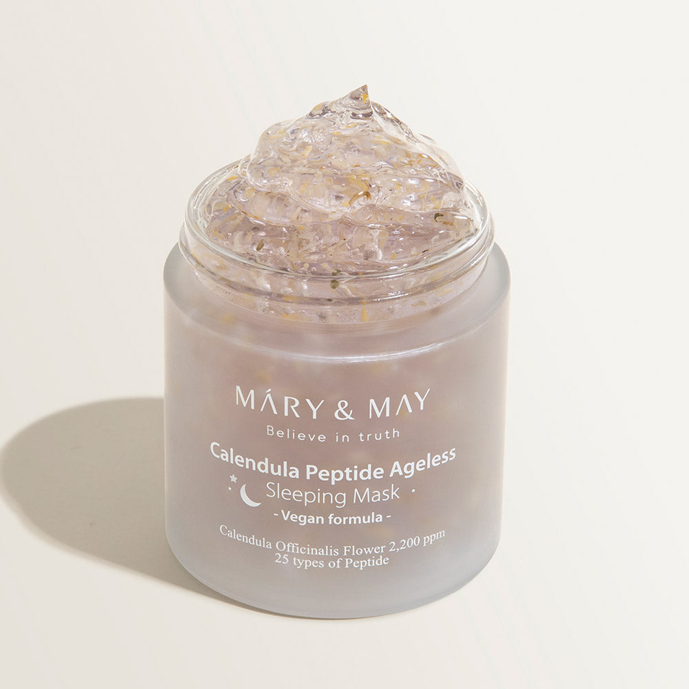 [MARY & MAY] Vegan Calendula Peptide Ageless Sleeping Mask 110g - Berry Purple 