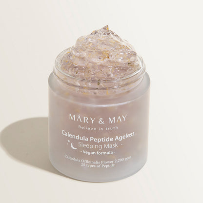 [MARY & MAY] Vegan Calendula Peptide Ageless Sleeping Mask 110g - Berry Purple 